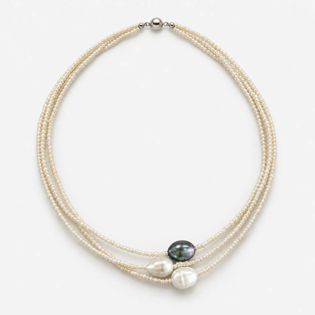 Mireya - Multi-Strand Pearl Necklace Elevating Evening Wear