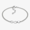 Nerivo - Dainty Infinity Heart Charm Bracelet Wearing Day To Day With Casual Outfits