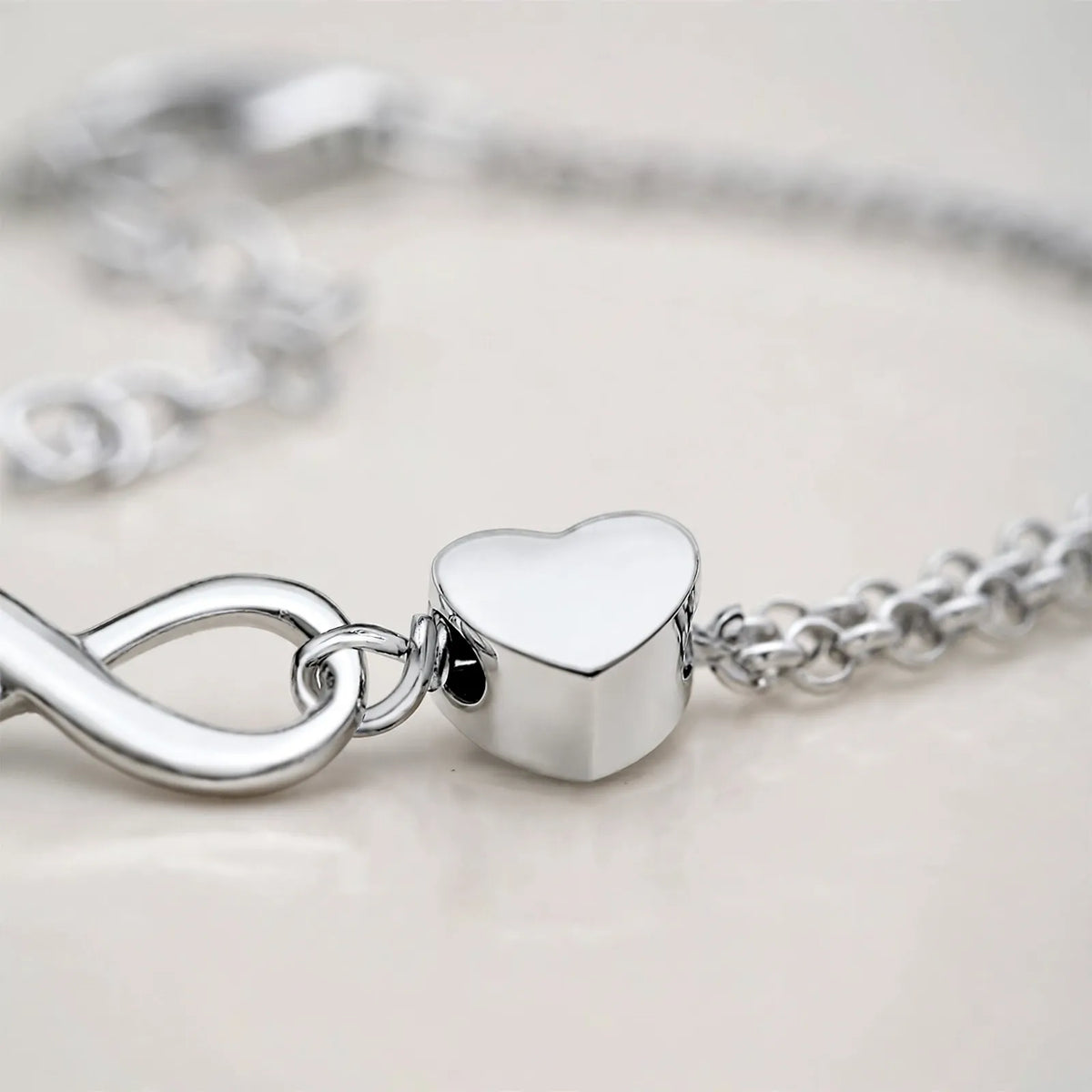 Nerivo - Dainty Infinity Heart Charm Bracelet Wearing Day To Day With Casual Outfits