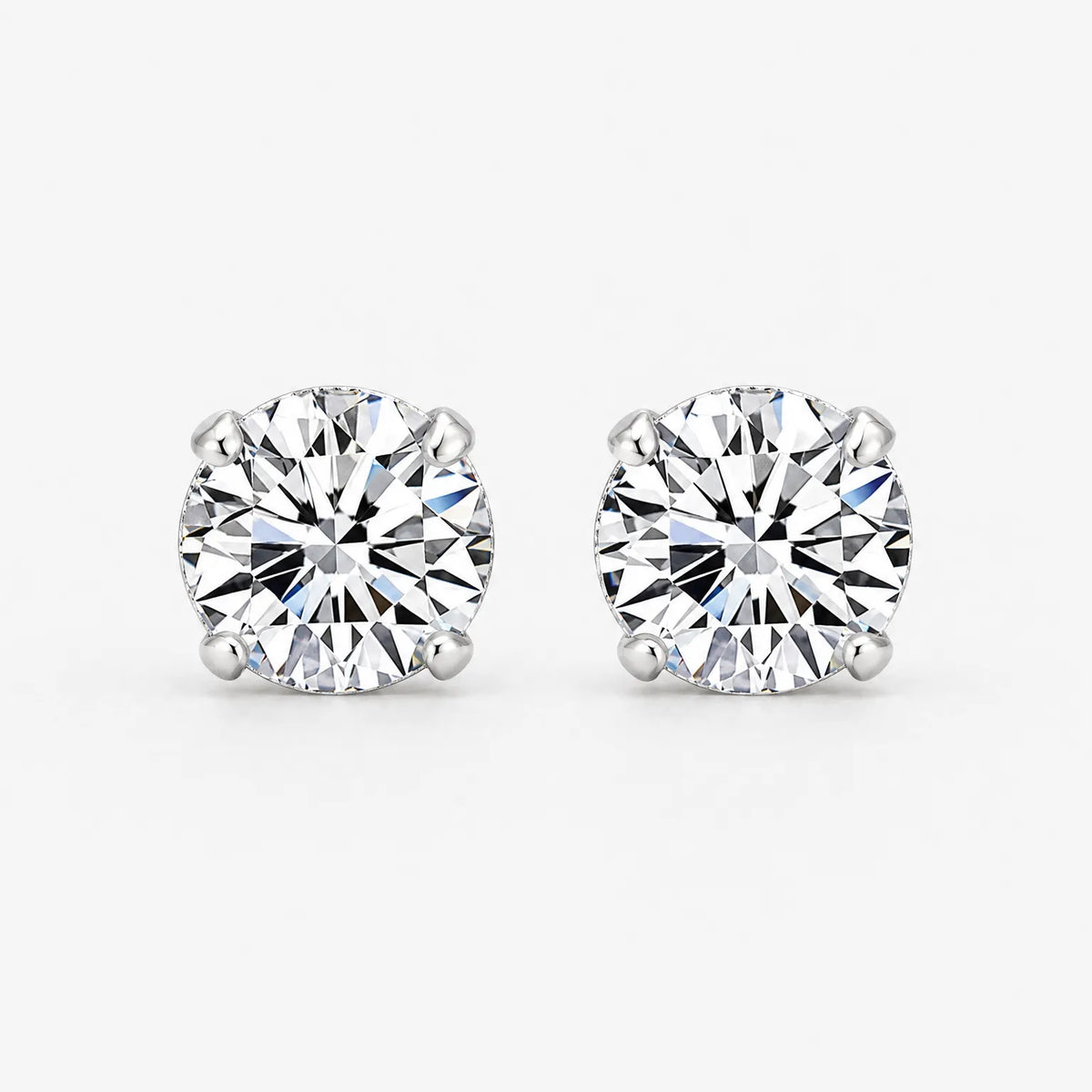 Solara - Round Solitaire Earrings Everyday Wear
