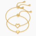 Solenna - Matching Heart Charm Bracelet Set Sharing A Matching Piece With Someone You Care About