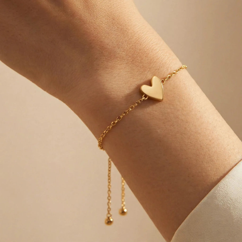 Solenna - Matching Heart Charm Bracelet Set Sharing A Matching Piece With Someone You Care About