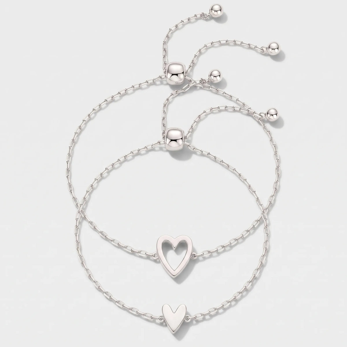 Solenna - Matching Heart Charm Bracelet Set Sharing A Matching Piece With Someone You Care About