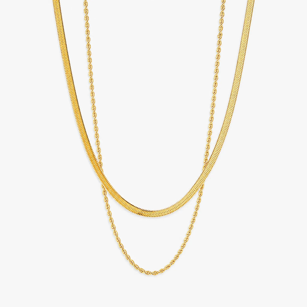Sorinde - Layered Two-Strand Chain Necklace Layering With Other Necklaces For A Fuller Look