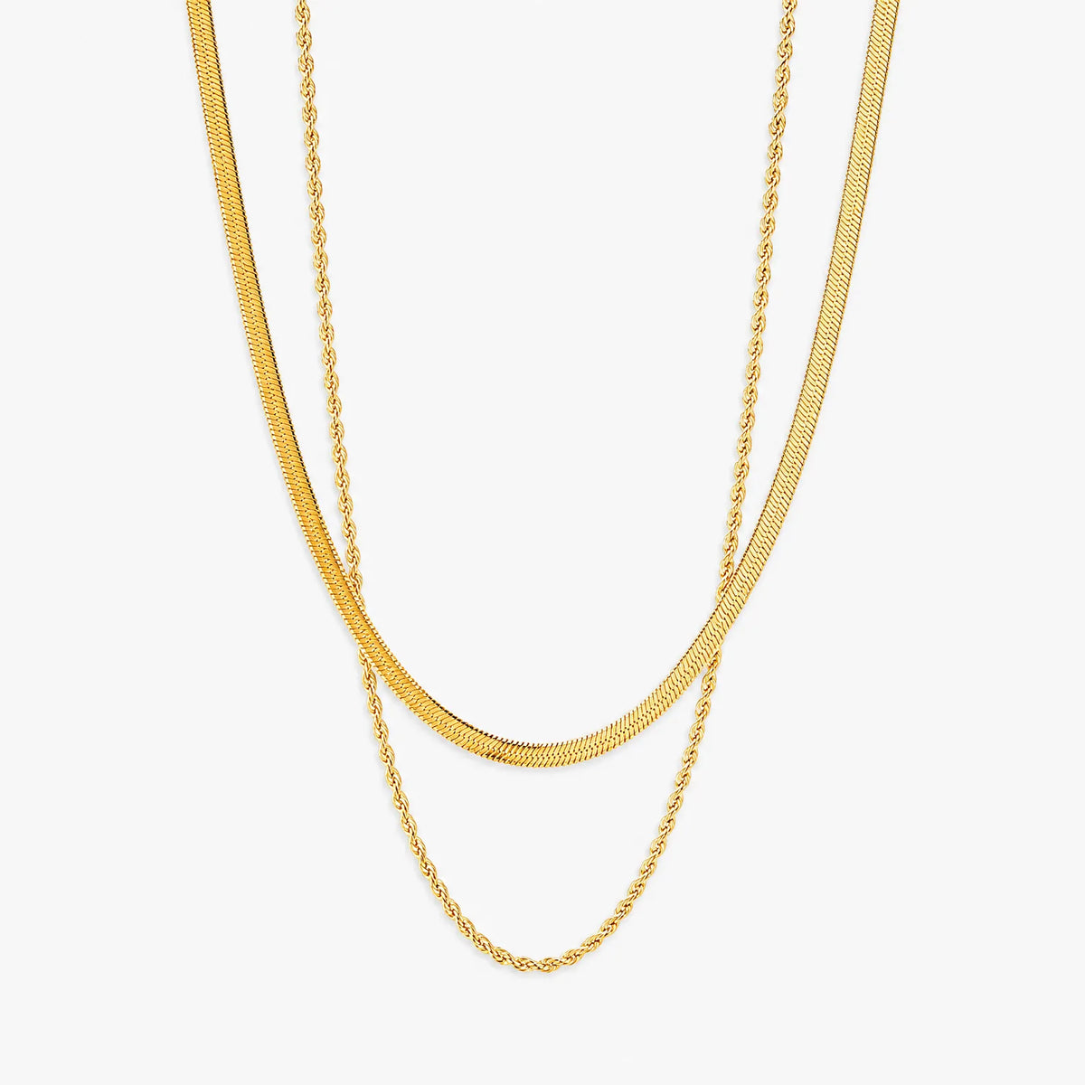 Sorinde - Layered Two-Strand Chain Necklace Layering With Other Necklaces For A Fuller Look