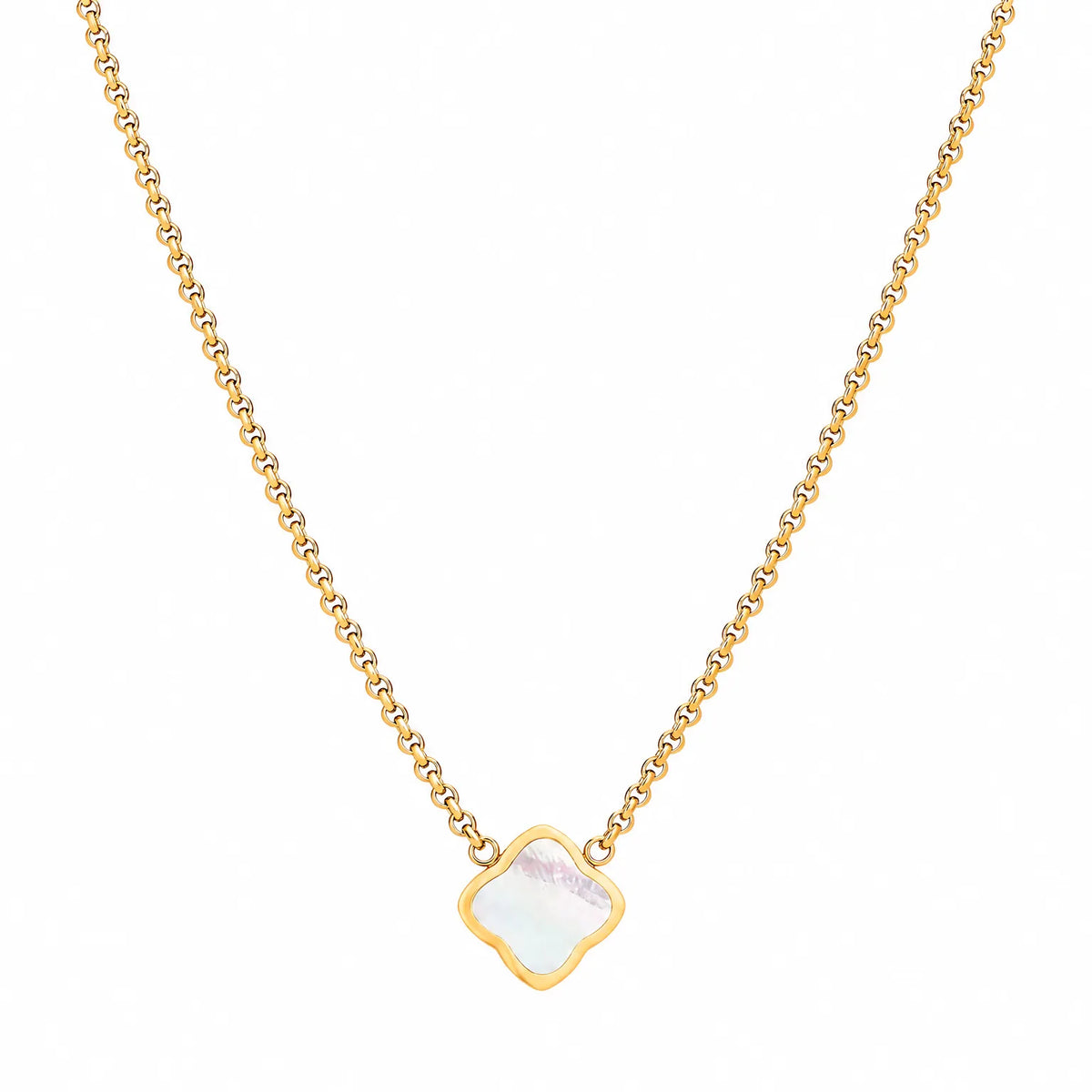 Taluma - Clover Charm Necklace For Everyday Wear Adding A Bit Of Shine To Everyday Outfits