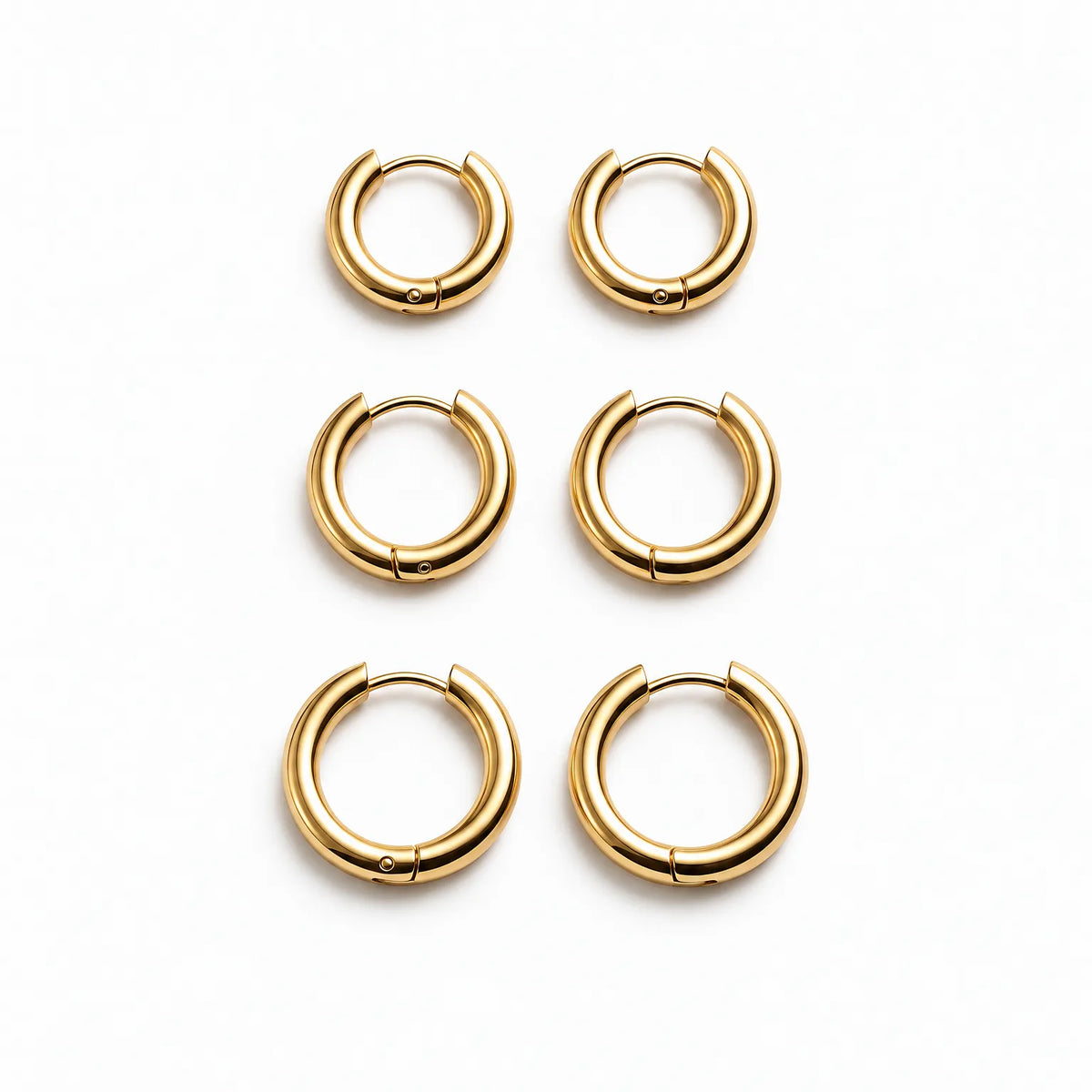 Tarnelo - Classic Round Hoop Earrings Everyday Wear With Casual Outfits