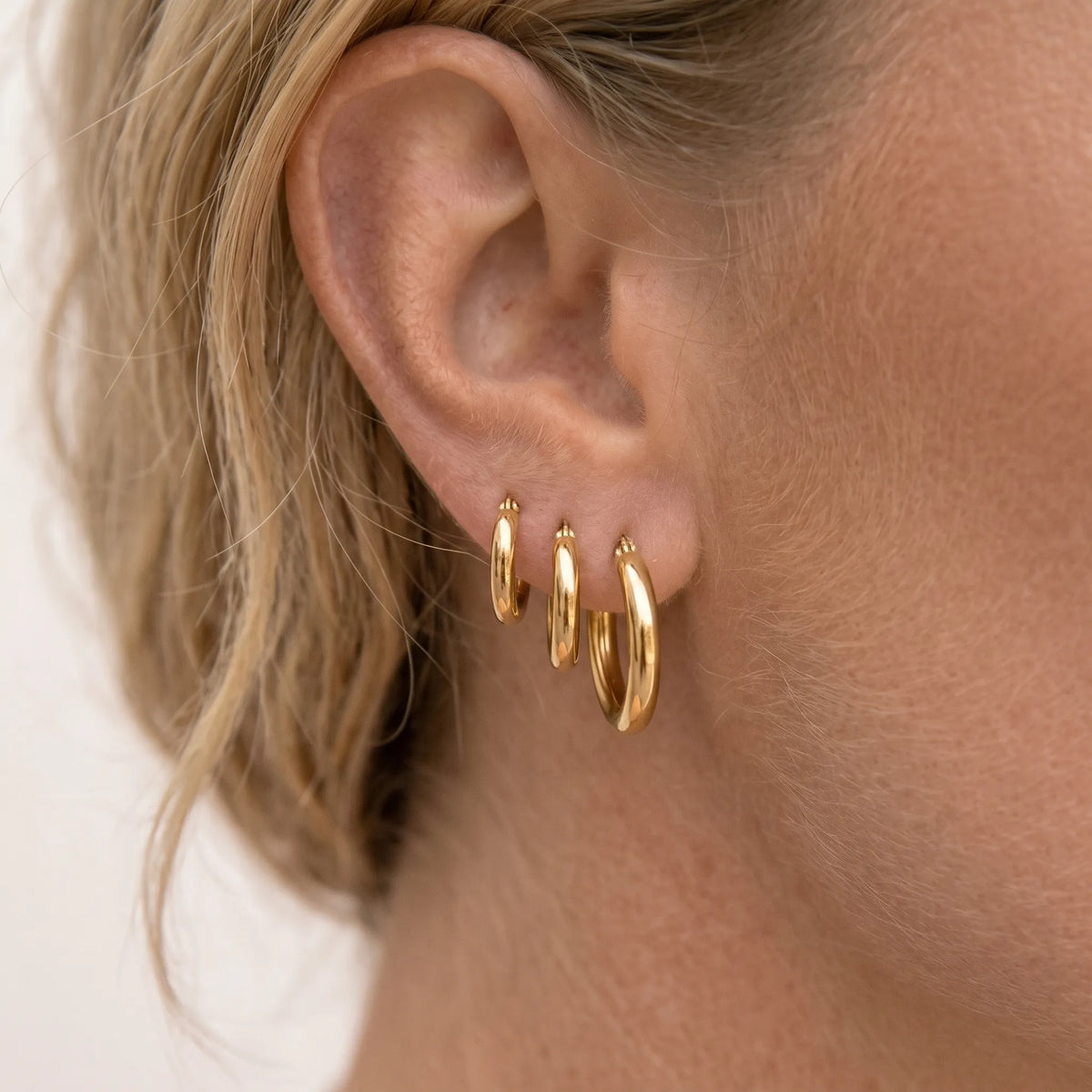 Tarnelo - Classic Round Hoop Earrings Everyday Wear With Casual Outfits