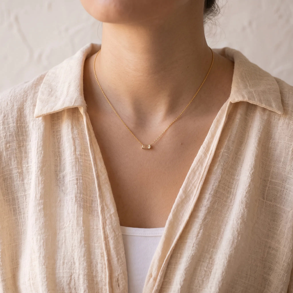 Tavelle - Dainty Pendant Necklace For Everyday Wear Wearing With Everyday Outfits, From Work To Weekend