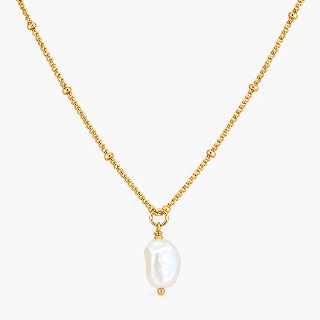 Teodra - Dainty Pendant Necklace With An Extender Wearing With Summer Dresses