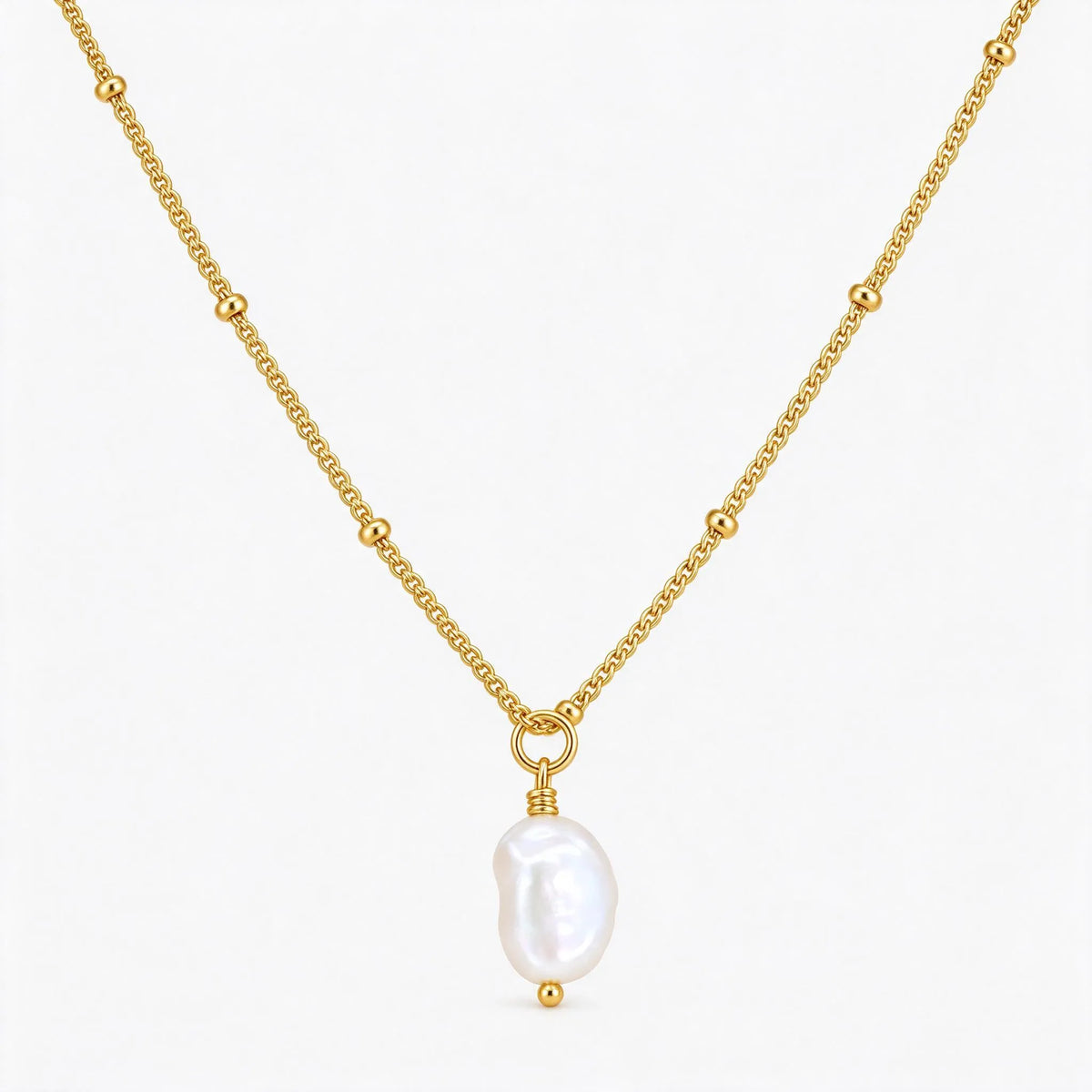 Teodra - Dainty Pendant Necklace With An Extender Wearing With Summer Dresses