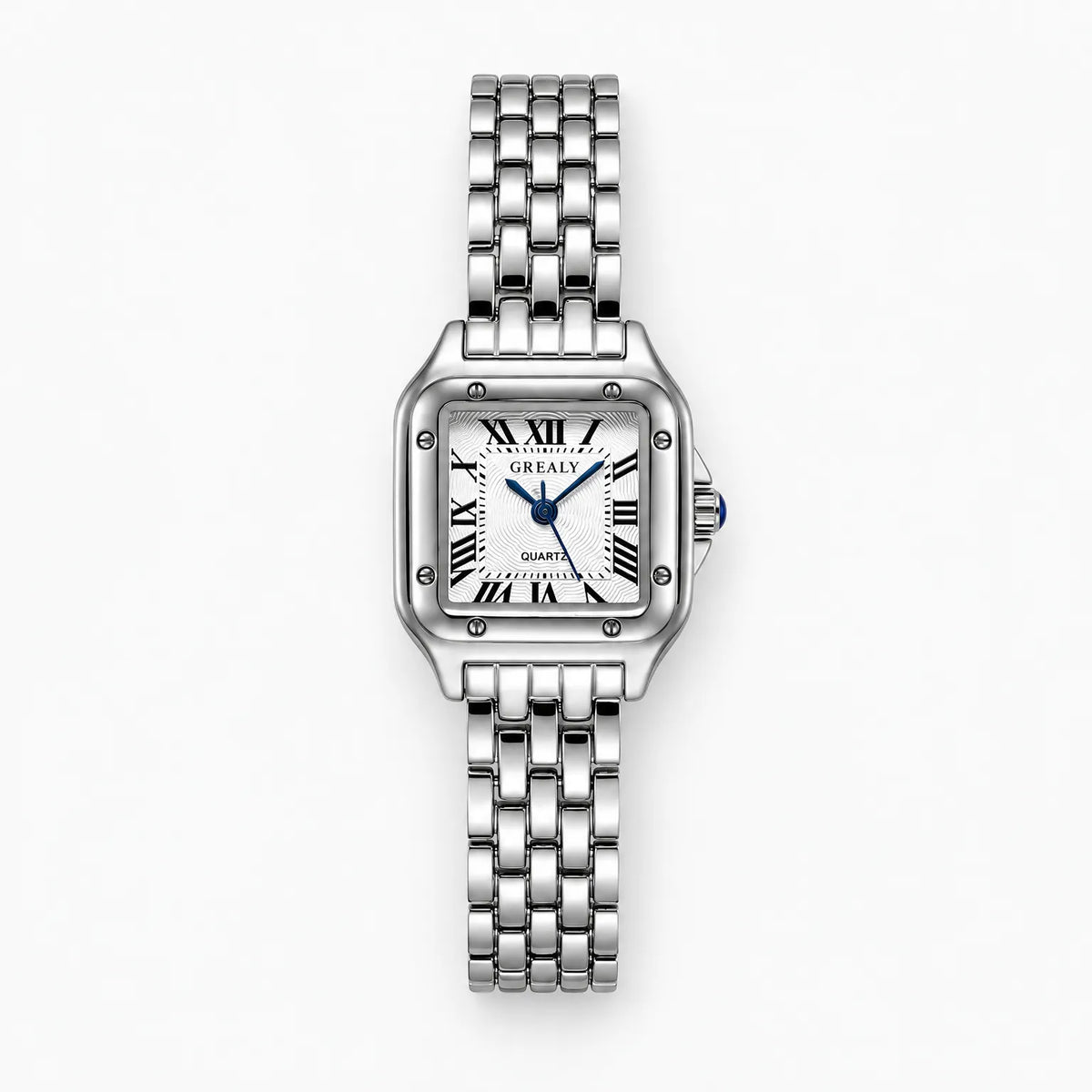 Tesmara - Square Roman Numeral Quartz Watch Everyday Wear With Casual Or Dressy Outfits