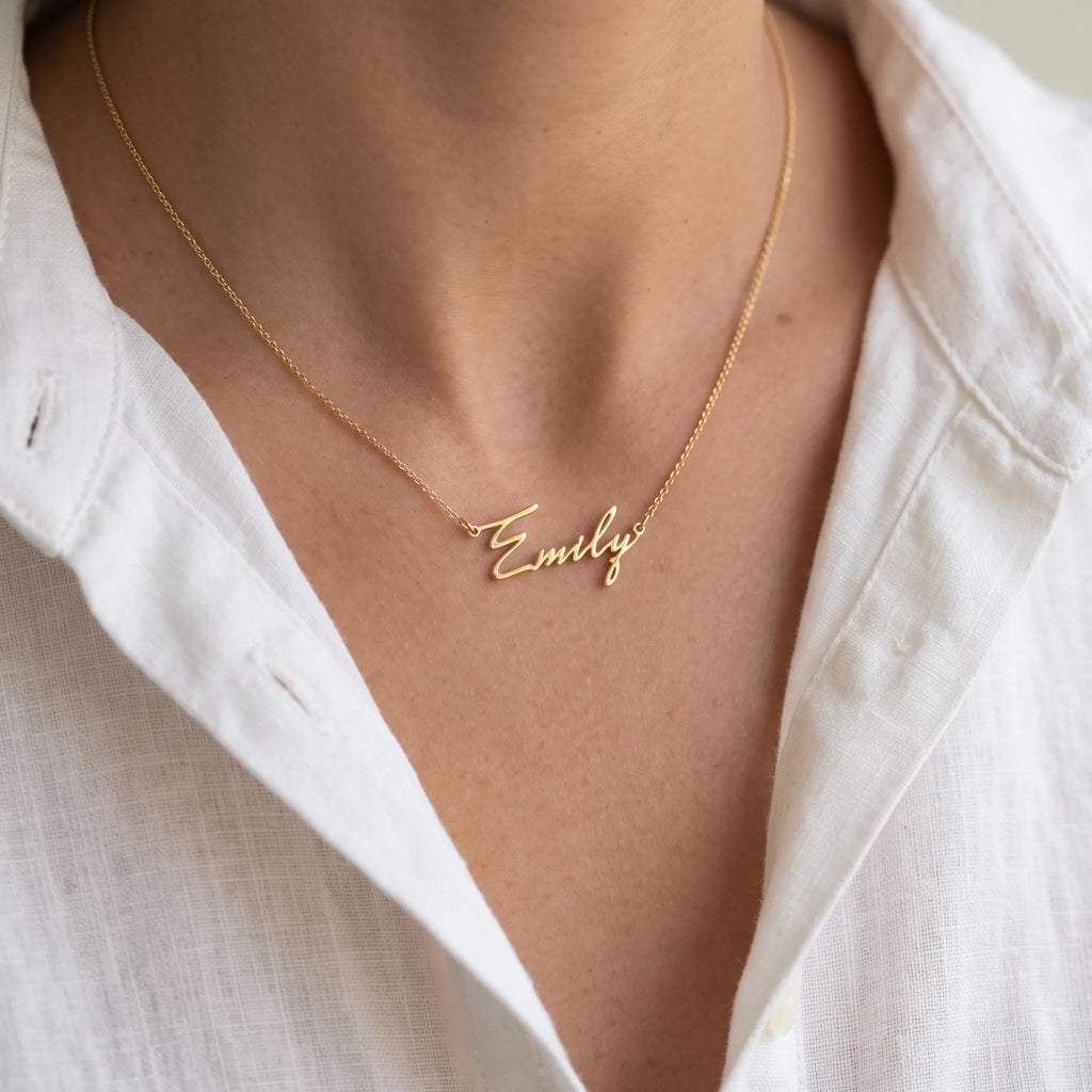 Tessana - Customizable Name Necklace With Chain Options Wearing Your Name Or Initials Every Day