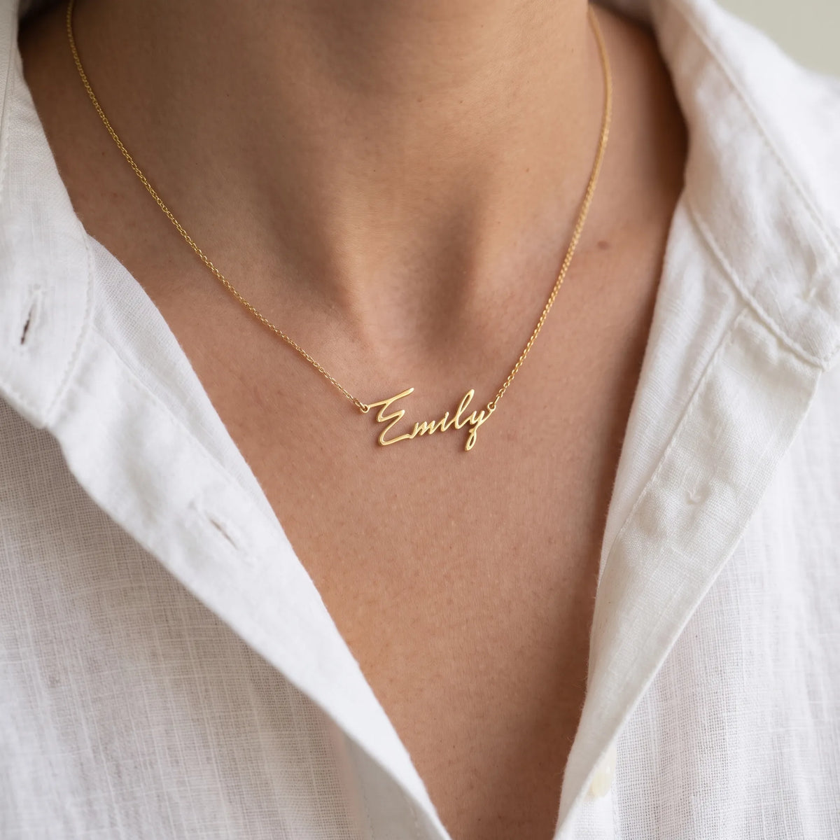 Tessana - Customizable Name Necklace With Chain Options Wearing Your Name Or Initials Every Day