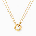 Tessane - Everyday Layered Chain Necklace With Ring Everyday Wear With Casual Outfits