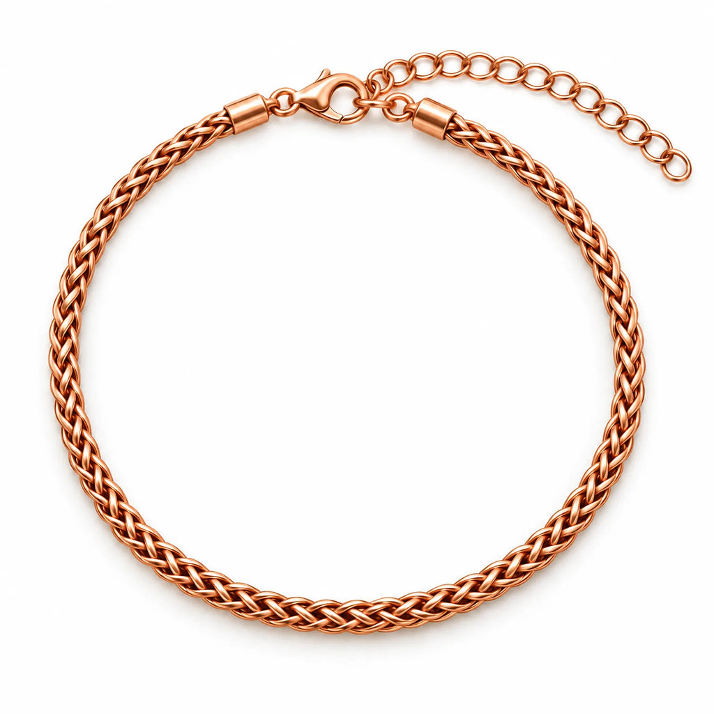 Torvane - Braided Minimalist Band Ankle Chain Add Understated Texture Around The Ankle