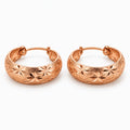 Vaelen - Textured Star Pattern Hoop Earrings Adding Warm Metallic Detail To Everyday Outfits