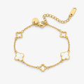 Vaelora - Clover Chain Link Charm Bracelet Layering With Delicate Wrist Pieces