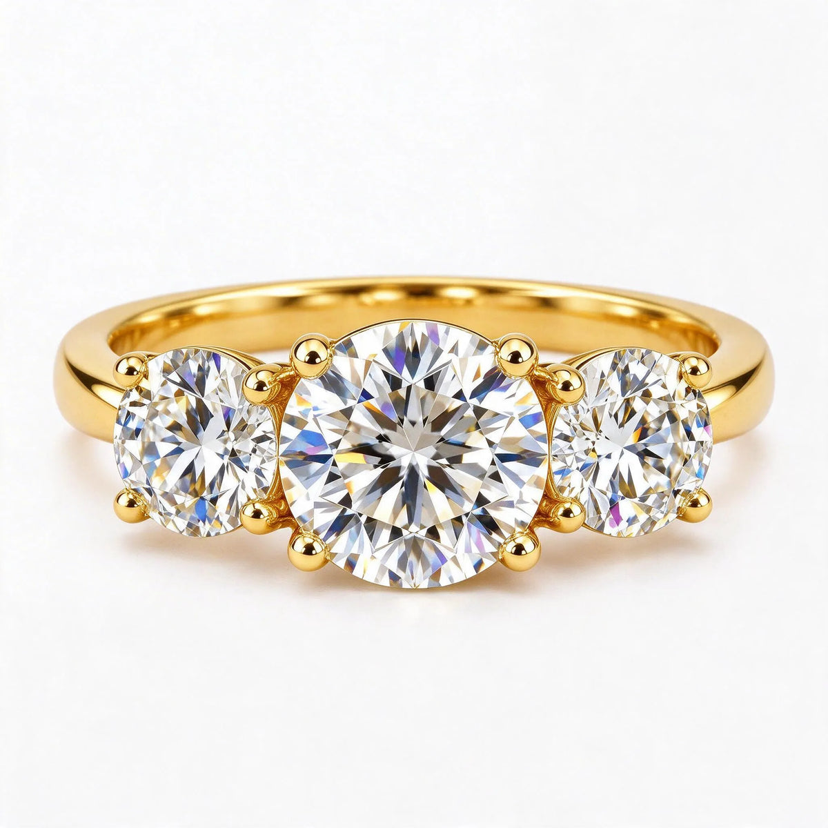Vaeloria - Classic Three Stone Engagement Ring Marking An Engagement Or Anniversary