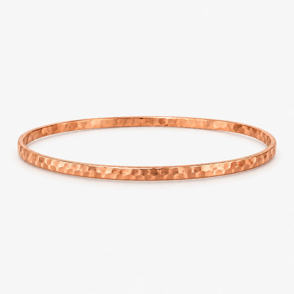 Vandori - Hammered Open Cuff Anklet Band Wearing Bare Against The Ankle Line