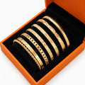 Vannora - Stackable Open Bangle Bracelet Set Styling A Layered Wrist Stack