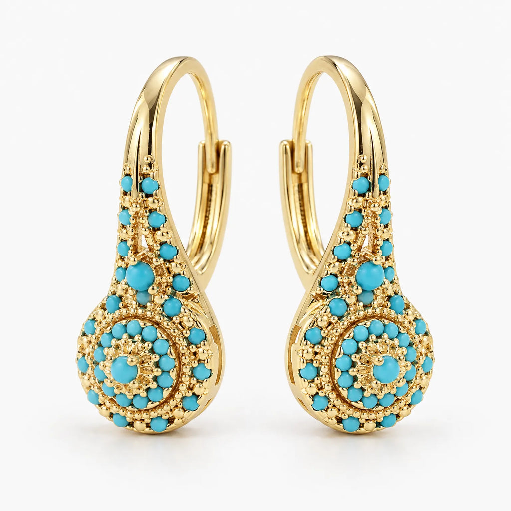Velinde - Hoop Earrings With Decorative Cluster Drop Dressing Up A Simple Outfit For A Night Out