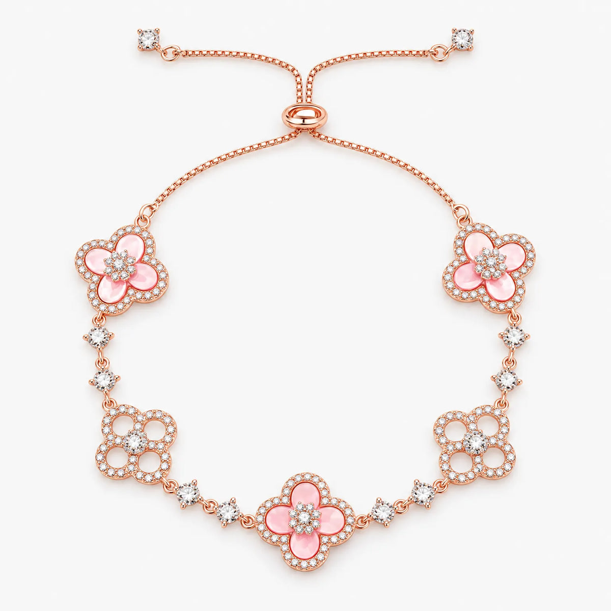 Velorin - Sparkly Clover Bracelet For Women Add Some Sparkle To Everyday Outfits