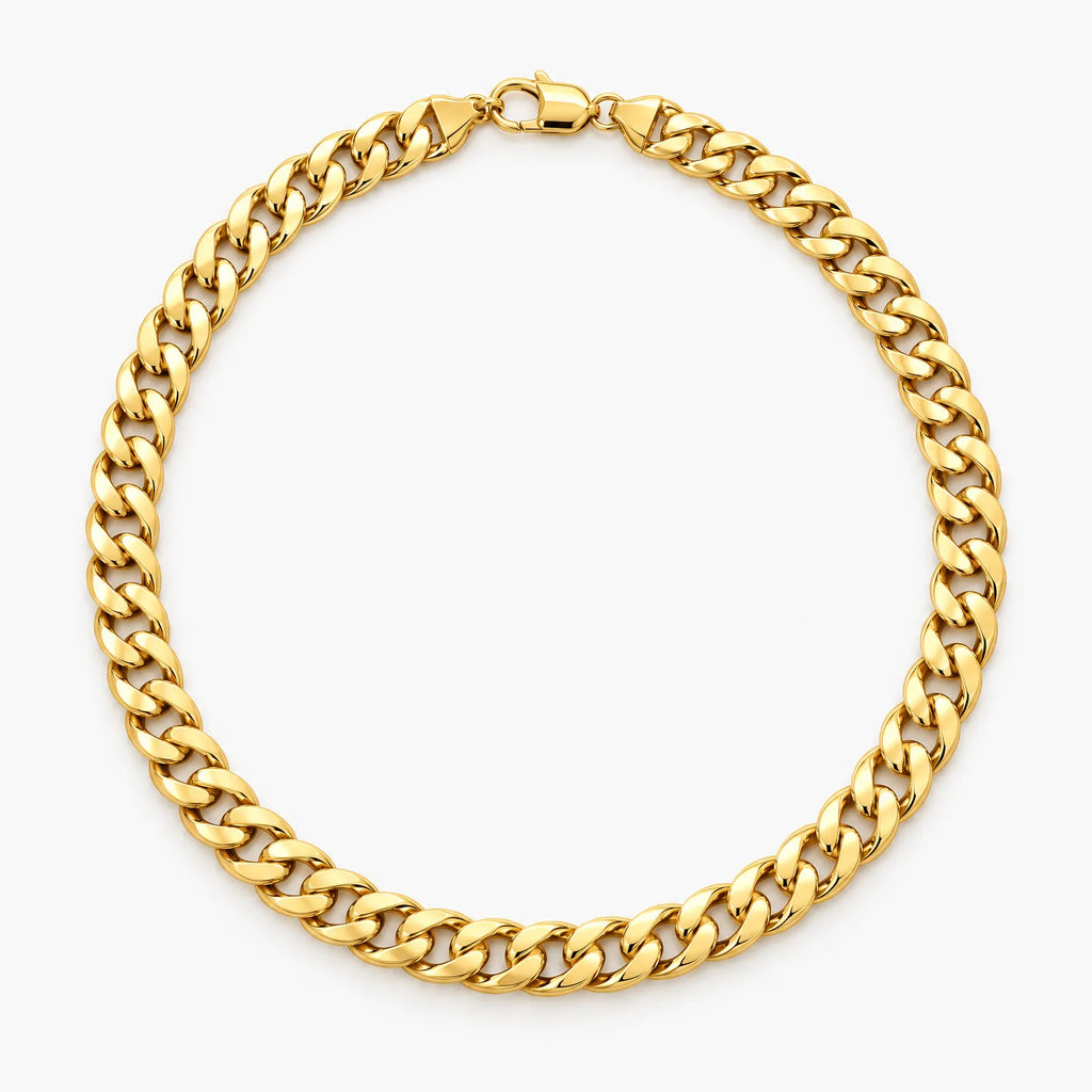 Veltro - Classic Curb Chain Collar Necklace Layering With Other Chain Styles