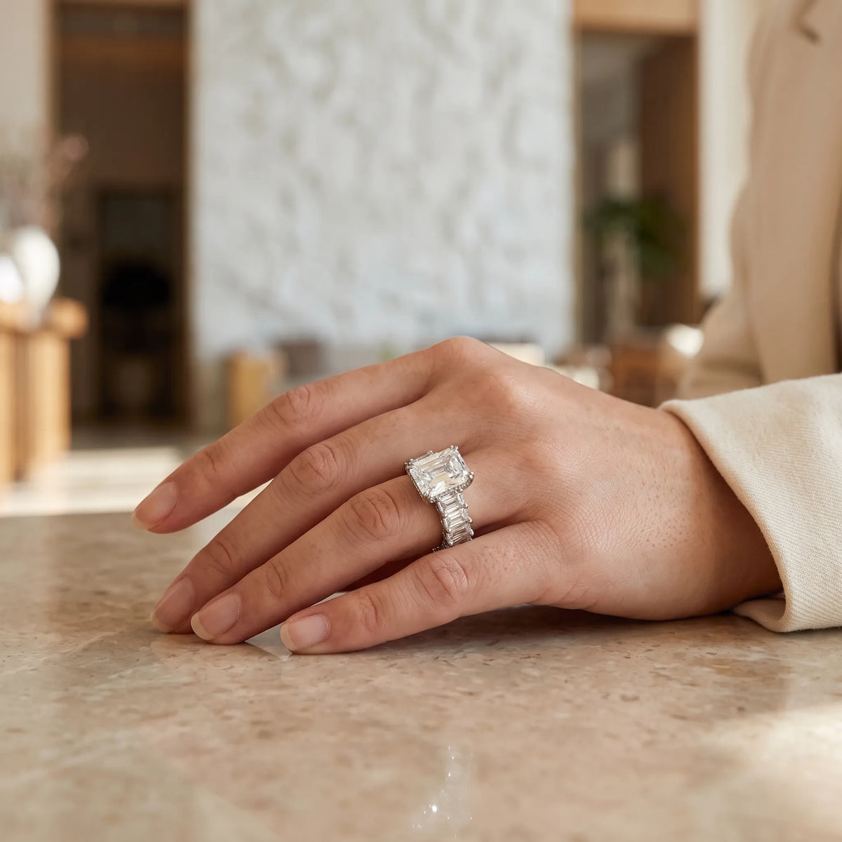 Veluria - Emerald Cut Statement Engagement Ring Celebrate An Engagement Or Milestone