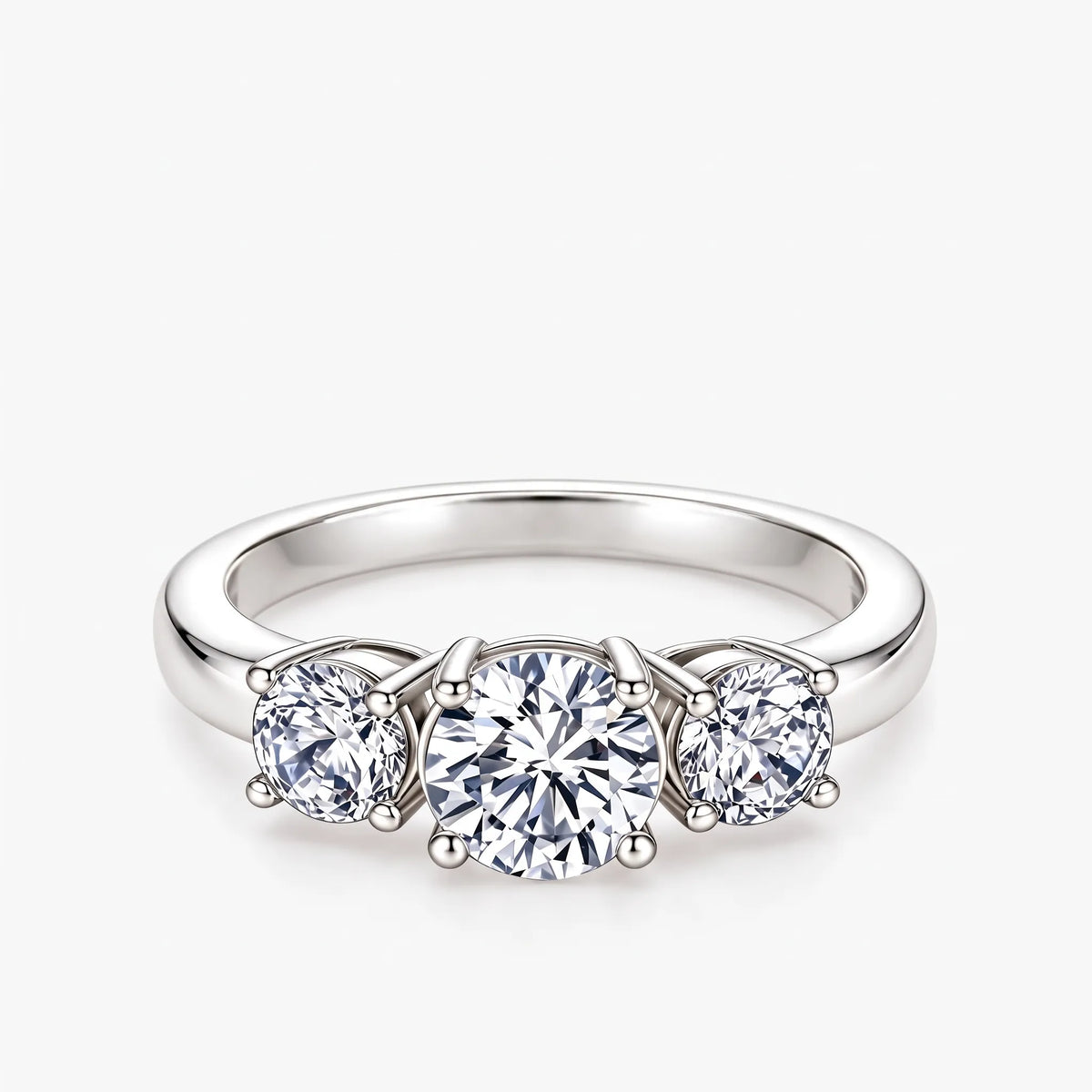 Vondira - Three Stone Bridal Ring Set Marking Engagements And Milestone Anniversaries