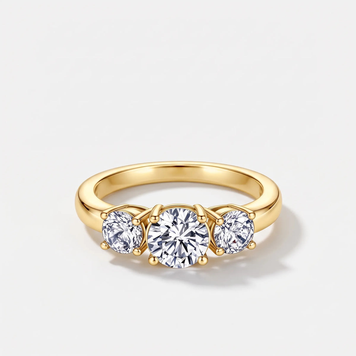 Vondira - Three Stone Bridal Ring Set Marking Engagements And Milestone Anniversaries