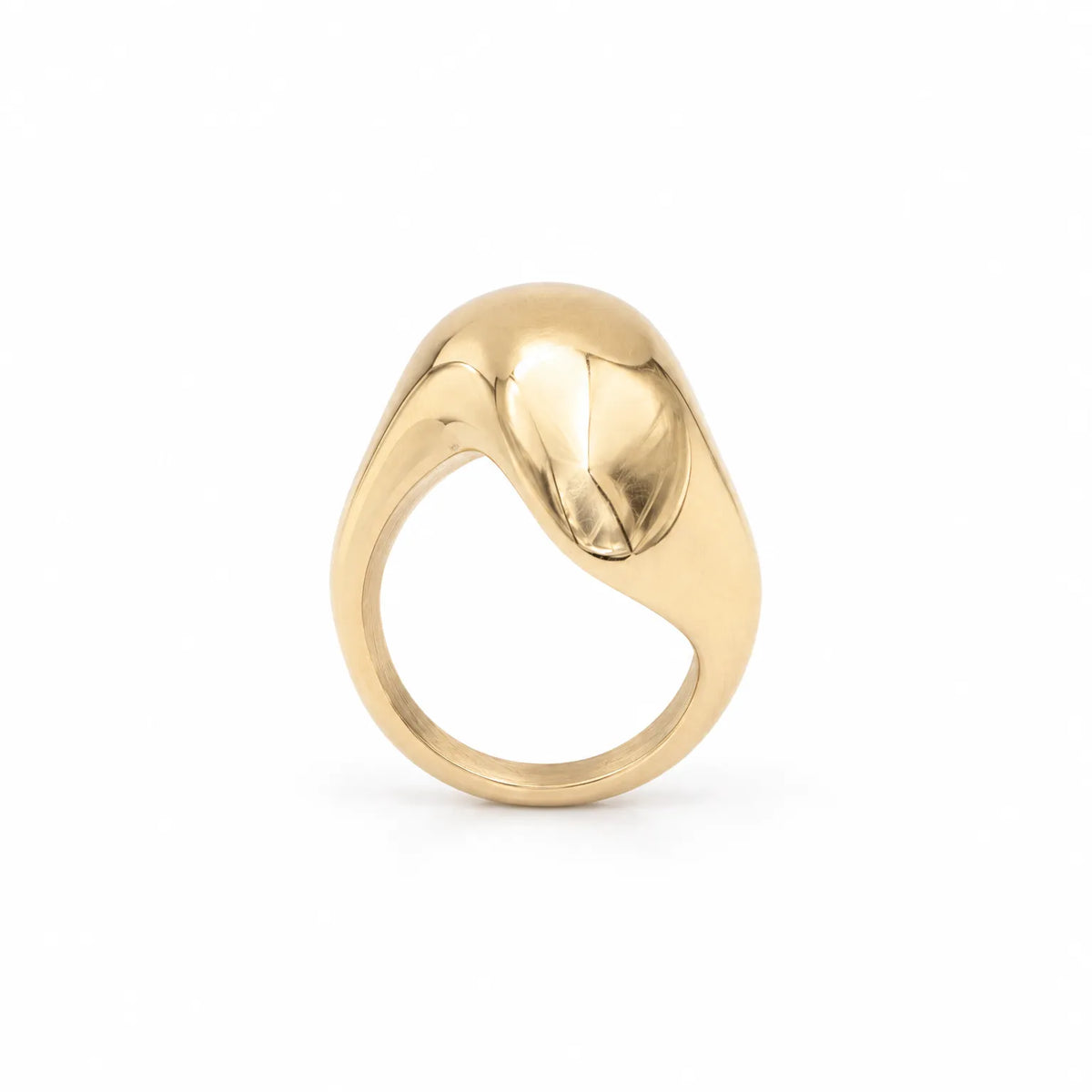 Zovane - Sculptural Wave Ring For Everyday Wear Everyday Wear With Casual Outfits