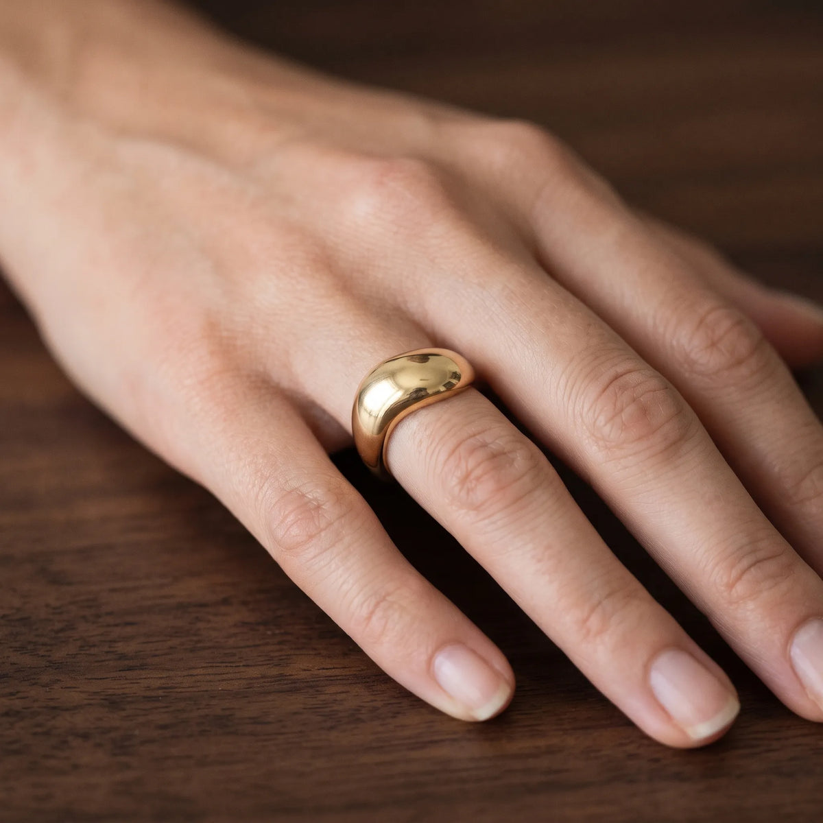 Zovane - Sculptural Wave Ring For Everyday Wear Everyday Wear With Casual Outfits